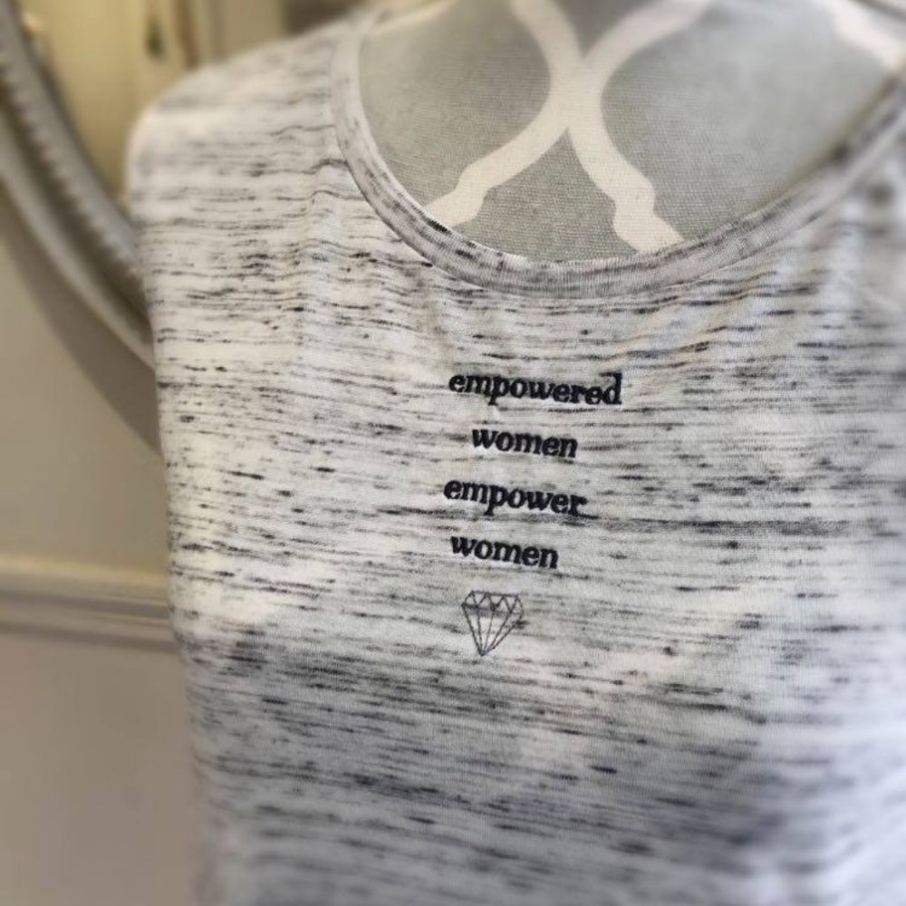 "empowered women empower women" grey tank top